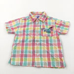 'Marine Park' Colourful Checked Cotton Shirt - Boys 9-12 Months