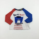 'Bonne Nuit' Colourful Pyjama Top - Boys 9-12 Months