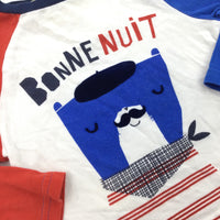 'Bonne Nuit' Colourful Pyjama Top - Boys 9-12 Months