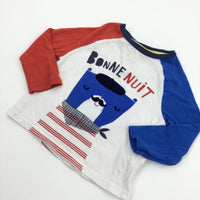 'Bonne Nuit' Colourful Pyjama Top - Boys 9-12 Months