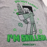 'I'm Skilled' Minecraft Grey T-Shirt - Boys 6-7 Years