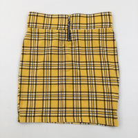 Yellow Checked Jersey Skirt - Girls 10-11 Years