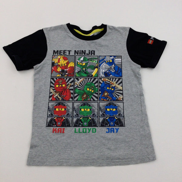 'Meet Ninja' Lego Ninjago Grey T-Shirt - Boys 6-7 Years