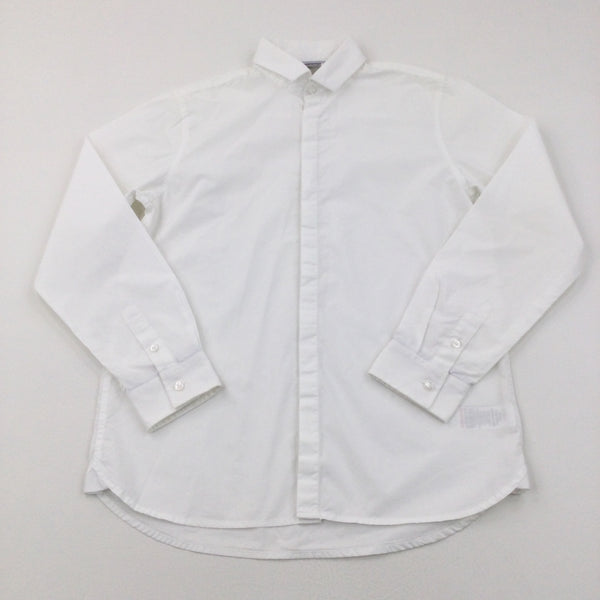 White Smart Long Sleeve Shirt - Boys 12 Years