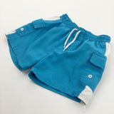 Blue & White Swimming Shorts - Boys 2-3 Years