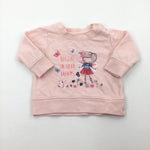 'Believe In Your Dreams' Fairy Glittery & Net Skirt Pink Sweatshirt - Girls 3-6 Months