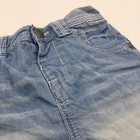 Mid Blue Denim Effect Cotton Shorts - Boys 12-18 Months
