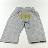 'Little Hero' Batman Grey & Yellow Tracksuit Bottoms - Boys 3-6 Months