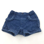 Dark Blue Denim Shorts - Girls 12-18 Months