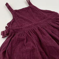 Purple Cord Dress - Girls 6-7 Years