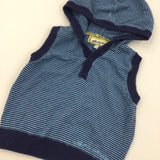 Hooded Blue Stripe Tank Top - Boys 12-18 Months