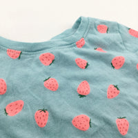 Strawberries Green & Pink T-Shirt - Girls 12-18 Months