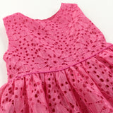 **NEW** Neon Pink Lacey Party Dress - Girls 12-18 Months