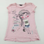 'What A Lovely Day' Girl Pink T-Shirt - Girls 11-12 Years