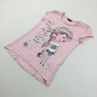 'What A Lovely Day' Girl Pink T-Shirt - Girls 11-12 Years