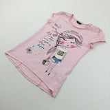 'What A Lovely Day' Girl Pink T-Shirt - Girls 11-12 Years