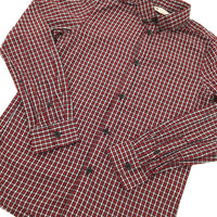 Black, Red & White Check Long Sleeve Shirt - Boys 9-10 Years