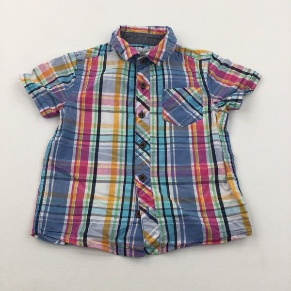 Colourful Checked Cotton Shirt - Boys 18-24 Months