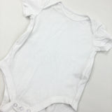White Short Sleeve Bodysuit - Girls/Boys 12-18 Months