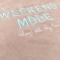 'Weekend Mode' Pink Fleece Pyjamas - Girls 11-12 Years