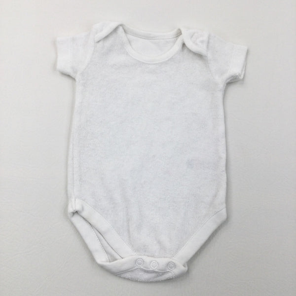 White Short Sleeve Bodysuit - Boys/Girls 0-3 Months