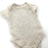 Spotty Oatmeal Short Sleeve Bodysuit - Boys/Girls Tiny Baby