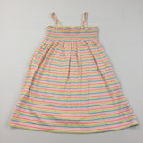 Bright Colouful Stripes Sleevless Dress - Girls 9 Years