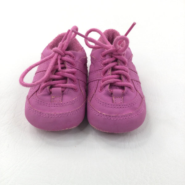 Pink/Purple Soft Sole Shoes - Girls 0-3 Months