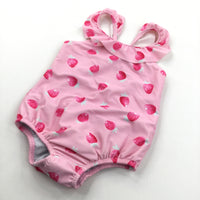 Strawberries Pink Swimming Costume with Swim Nappy - Girls 2-3 Years