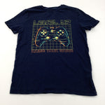 'Level Up' Gaming Navy T-Shirt - Boys 12-13 Years