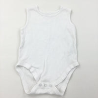 White Sleeveless Bodysuit - Boys/Girls 18-24 Months