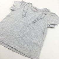 Frills Grey T-Shirt - Girls 7-8 Years