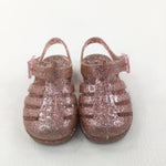 Sparkly Pink Jelly Shoes - Girls - Shoe Size 3