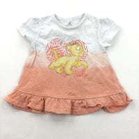 'Nala' Lion King Orange & White Jersey Dress - Girls Newborn