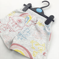 **NEW** Hey Duggee Rainbows Grey Mottled Jersey Shorts - Girls 18-24 Months