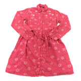 Pink & Red Long Sleeve Shirt Dress - Girls 9-10 Years