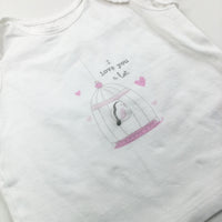 'I Love You A Lot' White T-Shirt - Girls 0-3 Months