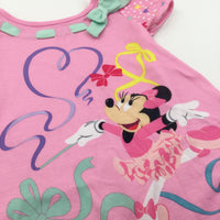 Ballerina Minnie Mouse Pink Polyester Dress - Girls 3 Years