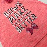 'Bows Make Everything Better' Pink Vest Top - Girls 9-10 Years