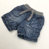 Blue Denim Shorts - Boys 12-18 Months