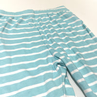 Light Blue & White Striped Pyjama Bottoms - Girls 9-12 Months
