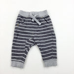 Striped Charcoal Joggers - Boys 6-9 Months