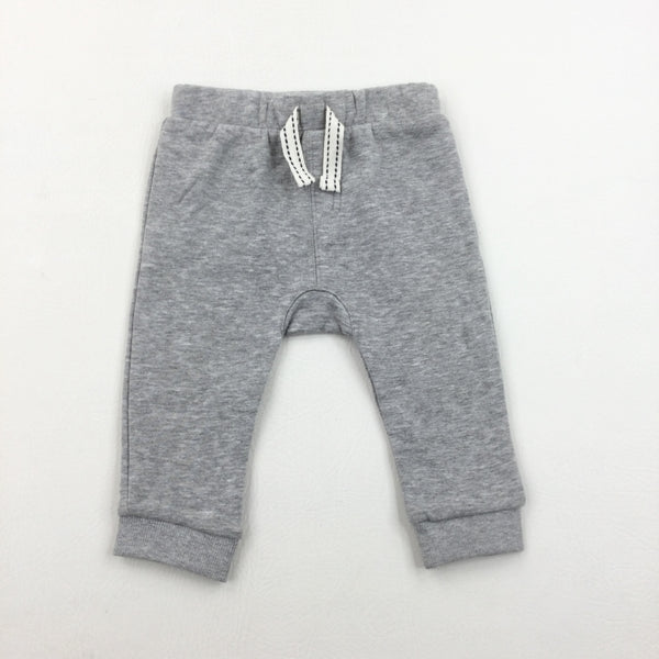 Grey Midweight Joggers - Boys 6-9 Months