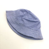 Blue & White Striped Cotton Sun Hat - Boys 12-18 Months