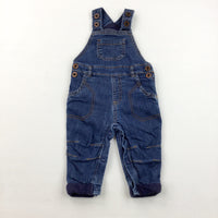 Denim Effect Blue Dungarees - Boys 6-9 Months