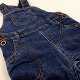 Denim Effect Blue Dungarees - Boys 6-9 Months