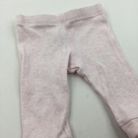 Pink Mottled Lightweight Jersey Trousers - Girls 0-3 Months