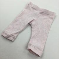 Pink Mottled Lightweight Jersey Trousers - Girls 0-3 Months