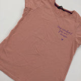 'Stay Wonderful…' Dusky Pink T-Shirt - Girls 10-11 Years