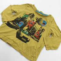 Monsters Scene Yellow Top - Boys 9-12 Months
